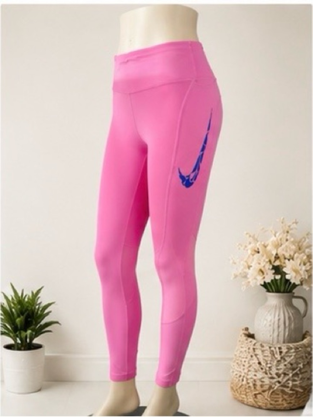 Nike Fast 7/8 Running Leggings Pink Small NWT Dri-FIT High Rise Athletic